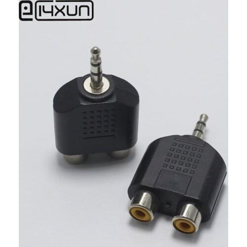 EClyxun 1pcs Universal 3.5 MM Stereo Male Plug to 2 RCA Female Jack Audio Adapter Extend Cord Cable Parts