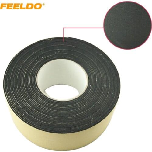 FEELDO 1PCS Black EVA Single-sided Adhesive Foam Tape Sponge EVA 2mm Thick Sealing Tape Width 70mm Length 10m #HQ2249