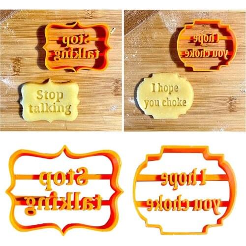 Hot New Biscuits Baking Printing Mold Cookies Cutter Word Press Stamp Baking Mold Cake Embossing Mold Cookie DIY Tools