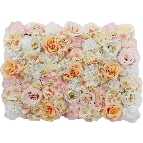 Artificial Flower Panel Wall Hanging Ornaments Wedding Party Venue Decor Champagne Wall DIY Decoration Birthday Festival Supply