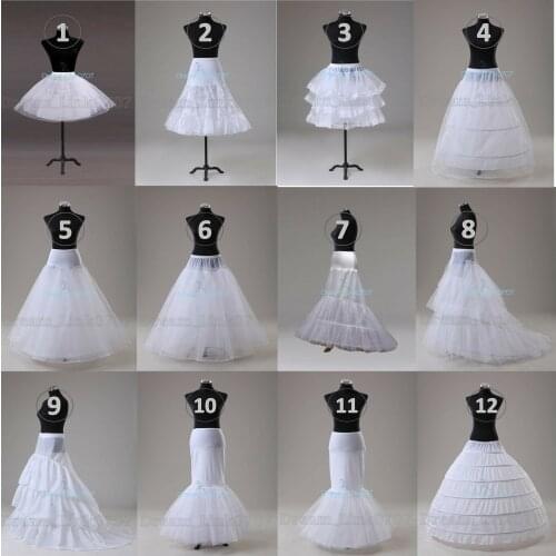 Wedding Prom Petticoat Crinoline Underskirt Hoop/Hoopless/Mermaid/Fishtail Slips