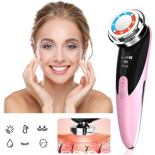 EMS Facial Massager Sonic Ion LED Photon Therapy Beauty Instrument Anti Aging Skin Rejuvenation Device Face Lifting Tighten