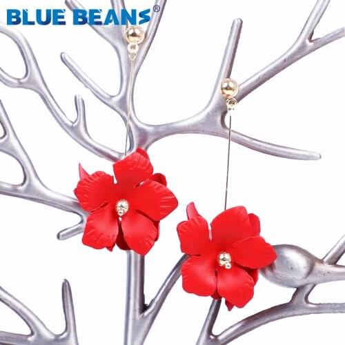 Fashion Earrings For Women Flowers Drop Earring Metal Jewelry Geometric red multicolor elegant Simple Earing Statement wholesale