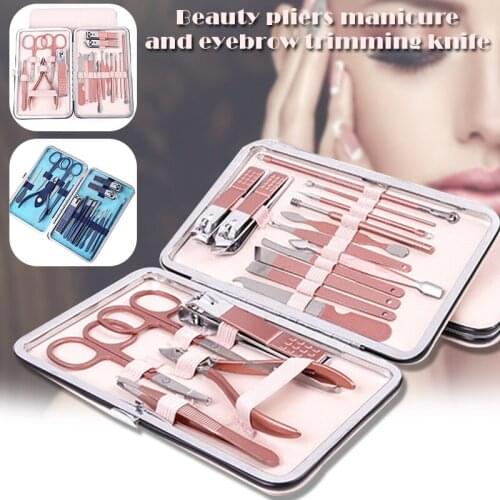 18/10pcs Nail Clippers Sets High Precision Stainless Steel Nail Cutter Pedicure Kit Nail File Nail Scissors and Clipper