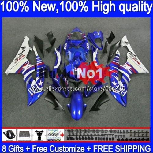 YZF-R6 For YAMAHA YZF R6 YZF-600 YZF 600 R 6 Blue white 43MC.9 YZF600 YZFR6 2008 2013 2014 2015 2016 08 13 14 15 16 Fairings