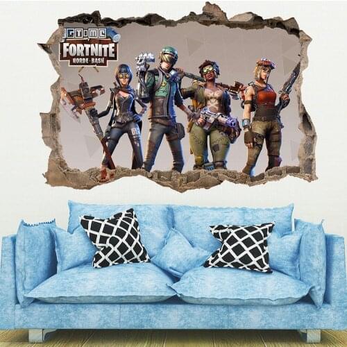 Fortnites Wall Stickers PVC Wall Decorative Painting Fortress Night Home Decoration Accessories for Living Room Wallpaper kids