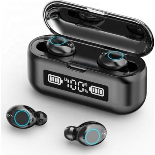 New F9 Wireless Bluetooth 5.0 Earphone TWS HIFI Mini In-ear Sports Running Headset Support iOS/Android Phones HD Call