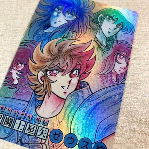 12Pcs Original Saint Seiya Flash Collection Cards Size 86X59mm TCG Game Card Toys For Kids Child Birthday Gift Japanese Anime