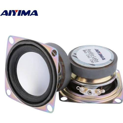AIYIMA 2Pcs 2" Inch 4Ohm 3W Full Range Speaker Mini Portable Audio Speaker Stereo Woofer Loudspeaker Box Diy Accessories