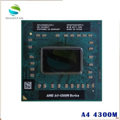 AMD Laptop Notebook CPU processor A4-4300M 2.5Ghz Socket FS1 A4 4300M AM4300DEC23HJ free shipping