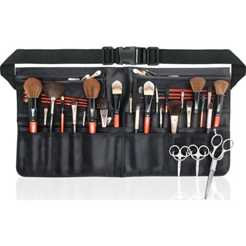 Professional Makeup Bag Waist Bag Women Cosmetic Brush Bag With Belt Travel Makeup Brushes Organizer Bag Waterproof Makeup Case