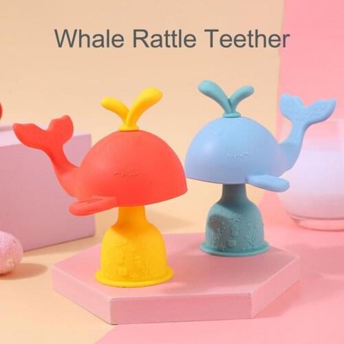Teether Toy with Sound Effect Emotional Comfort Food Grade Material Toddler Pacifiers Molar Tooth Development for Boys Girls