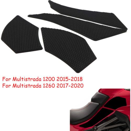Motor Gas Tank Side Grip Traction Knee Protector Sticker Anti Slip Pad For Ducati Multistrada 1200 15-18 Multistrada 1260 17-19