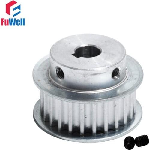 HTD5M-25T Timing Pulley 16mm Belt Width Transmission Pulley With Keyway 8/10/12/12.7/14/19mm Bore 5mm Teeth Pitch Gear Pulley