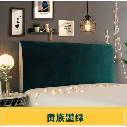 The Nordic Solid Color Velvet Bed Head Cover Full Enclosed Elastic Dust-proof Headboard Cover/ Protective Cover