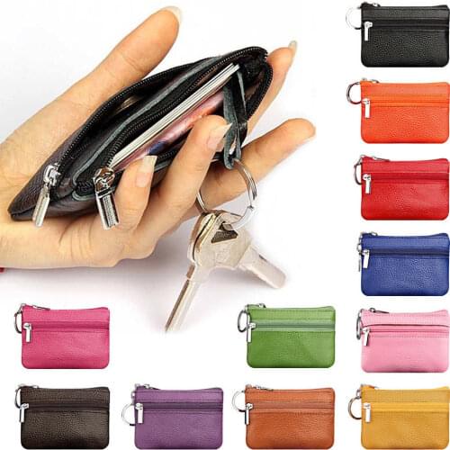Vintage PU Leather Wallets For Women Men New Card Coin Purse With Zipper Card Pocket Large Capacity Mini Money Purse Card Holder