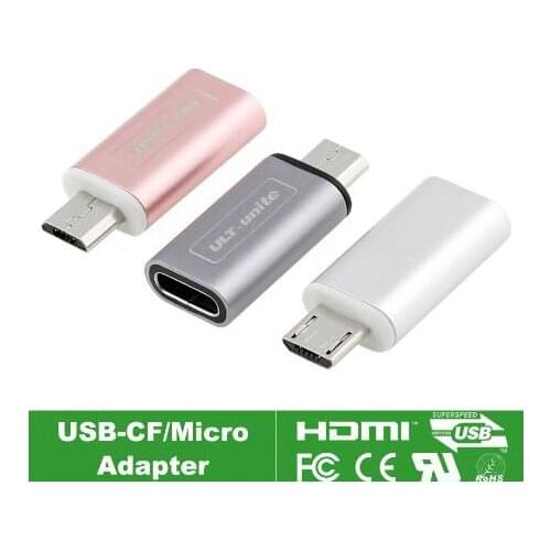 TOP Quality Rose gold Metal USB 3.1 Type C USB-C Female to Micro USB 2.0 Male Adapter Connector Adaptor