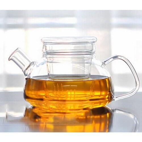 1PC High quality Heat Resistant Glass Teapot with Infuser Filter Home Office Tea Tools Drinkware Flower Tea Pot 750ml JM 1004