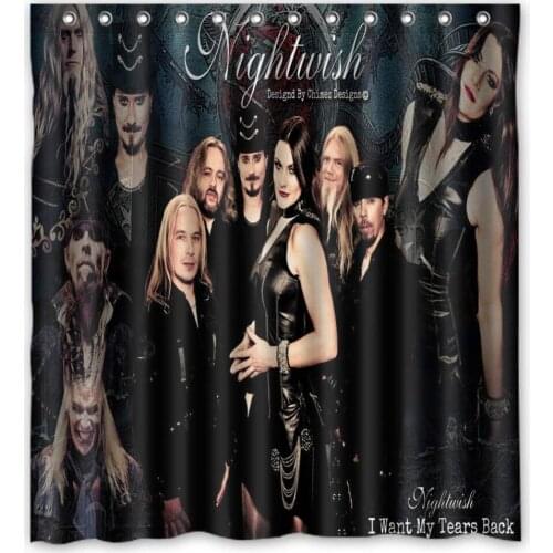 Vixm Bel Metal Band Shower Curtains Night Wish Bathroom Curtains 66x72 inch