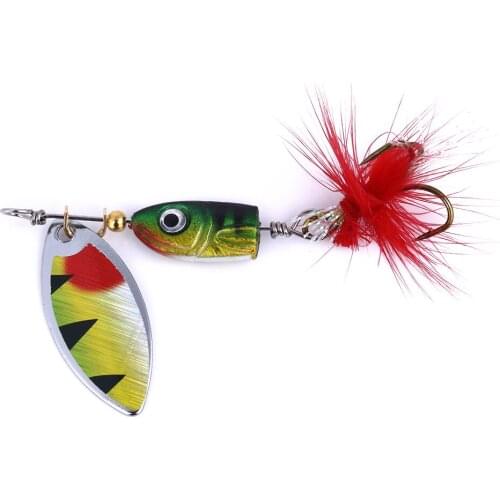 1PC 4.5cm 7g trolling isca artificial metal spinner spoon fishing lures sequin with feather wobble pesca fishing tackles