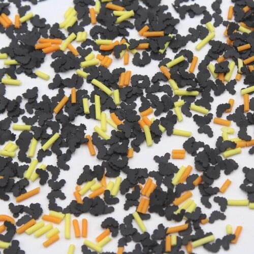 100g/Lot 5mm Polymer Clay Bat Slices Candy Sprinkles Soft Pottery for DIY Decoration Accessories