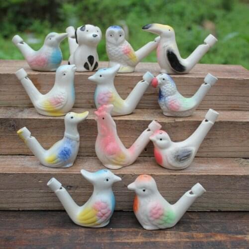 100pcs Ceramic water bird whistle clay glazed bird whistle free shipping wen6456