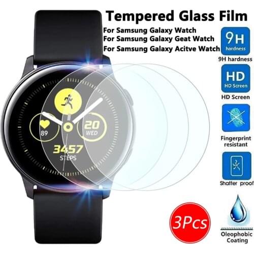 3Pcs 9H Smart Watch Screen Protector for Samsung Watch 3 Tempered Glass Film for Samsung Galaxy Geat Sport S3 for Watch Acitve 2
