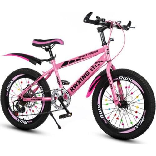 4.0 Breaking Wind Knife Ring 20 Inch Girls Mountain Bike 6-7-8-9-10 Years Old Variable Speed Pink Princess