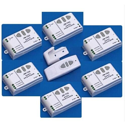 Ac 220 v intelligent digital RF wireless remote control switch system for projection screen 1*transmitter + 6* receiver