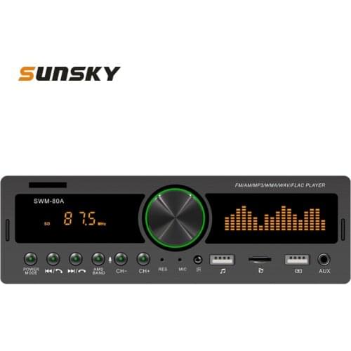 SWM-80A Car MP3 DC12V Support FM / AM & Bluetooth & Mobile Phone Voice Assistant