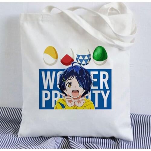 Tote Bag Shopping Bag Wonder Egg Priority Kawaii Ai Ohto Sunflower Shopper Bag Anime Handbag Female Shoulder Bags Canvas Bag
