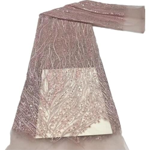 Hot Sale African Lace Fabric 2021 High Quality Lace Sequins Net Tissue Lace Fabric For Nigerian Wedding XX-310