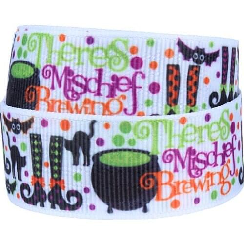 Witch hat halloween grosgrain ribbon, 7/8 Inch Grosgrain ribbon