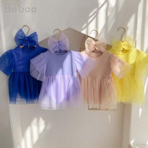 2021 Baby Climbing Bodysuits For Girls Ins Summer Princess Clothes Korean Style 2pcs Short Sleeve Twins Baby Girl Clothing 0-24m