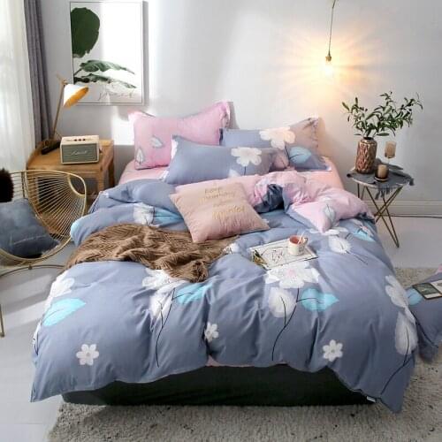 Stick Drawing Flowers Bedding Set Duvet Cover Set Pillowcase Home Textiles 2/3pcs Bed Linen King Queen Size Dropship