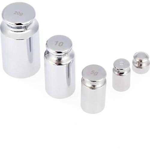 Mini Weight for Balance 1g 2g 5g 10g 20g Chrome Plating Calibration Gram Scale Weight Set for Balance Digital Scale