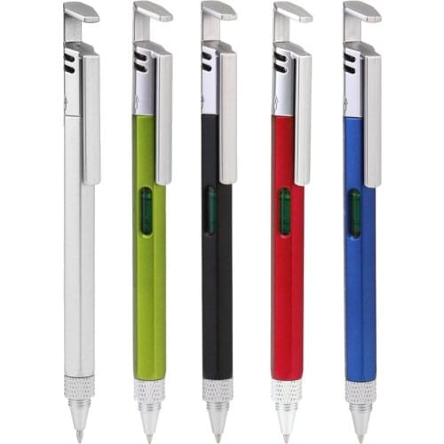 Multifunctional Pen Screwdriver Ballpoint Pen Stand Holder Metal Tool School Office Supplies Stationery Pens Mobile Phone Holder