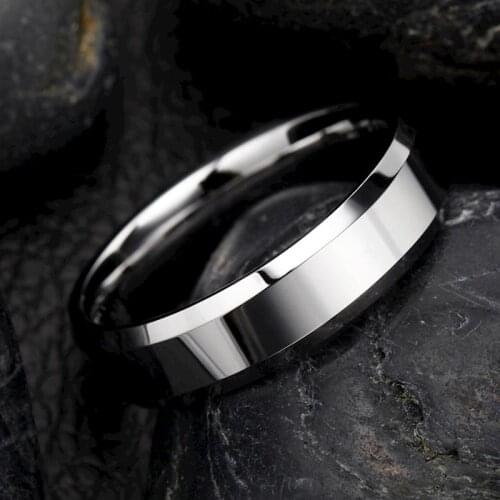 MOREDEAR High Quality 6MM Silver Titanium Ring