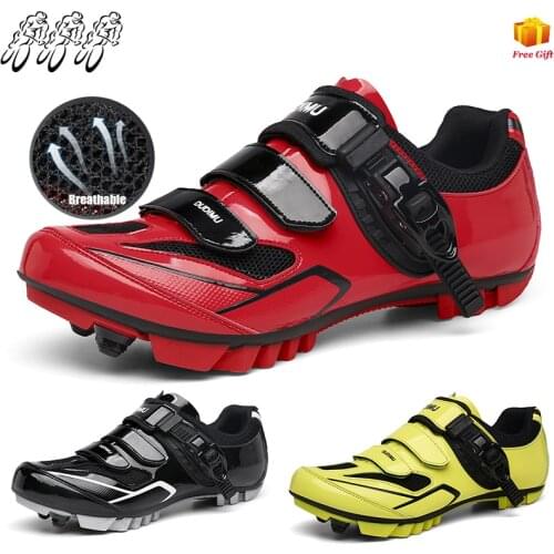 Brand Mountain Bike Riding Shoes Mens and Womens Cycling Shoes Road Bike Riding Equipment Breathable Spinning Shoes AJ
