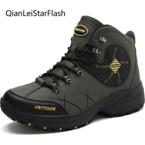 High-top Hiking Boots for Men Outdoor Wearable Waterproof Trekking Shoes Men Sneakers Hiking Shoes Sport Trail Hunting Boots