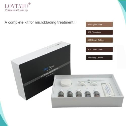 Microblading Kits for permanent makeup beauty Eyebrow Microblading Starter Kits with 5pcs micro pigment