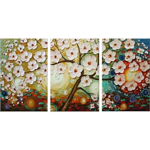 CHENISTORY Frameless Picture 3pc DIY Painting By Numbers Flowers Kits Diy Gift Home Wall Art Picture By Numbers For Home Decors