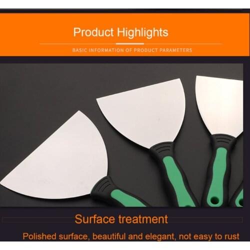 6 Pcs Putty Knives Set Scrapers and Filling Knives Wall Dirty Cement Shovel Blade with Anti-slip Plastic Handle DIY Tool G8TB