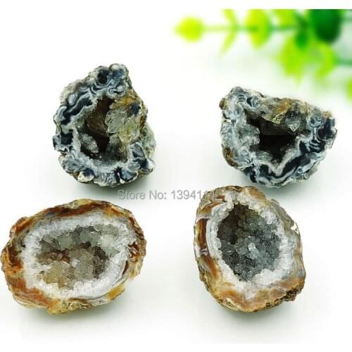 Natural Onyx Geode Cluster Mated Bead For Pendant Making 35-50 mm Long