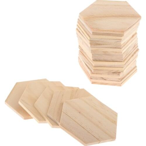 25 9x7.8cm Unfinished Hexagon Wood Pieces for DIY Engraving Carving Crafting Wood Square Plaques Wood Sheets Rustic Decorations