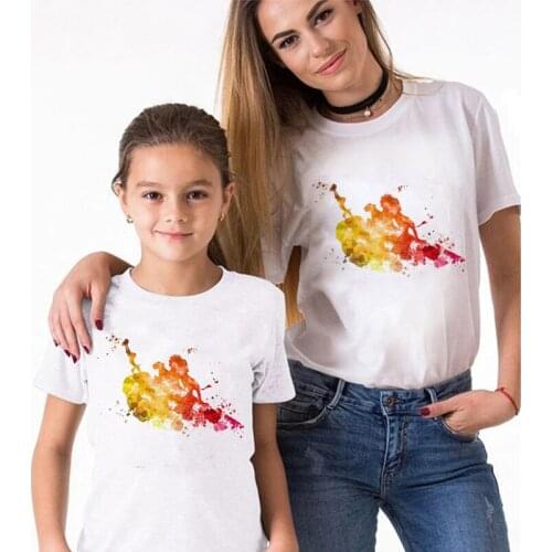 Mommy and Me Clothes Summer T-Shirts for Parents and Children Vintage Disney Cartoon The Lion King Printed Graphics Top Tees