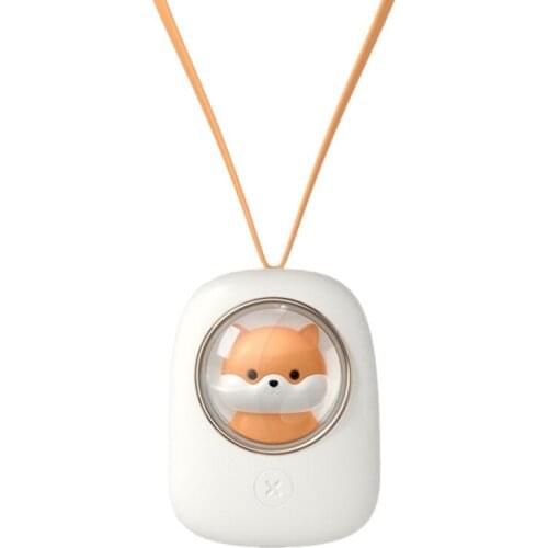 Hanging Neck Fan, USB Charging Cartoon Mini Desktop Cute Pet Handheld Fan for Reading, Riding a Bicycle