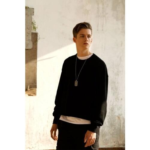 Tide Brand Couples T Shirt Short Front Long T-shirt Mens Long-sleeved Couple T Shirt Ins Basic Sweatshirts