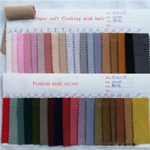 Spot High quality water velvet Super soft and soft flocking Clothing shoes home decoration velvet fabric