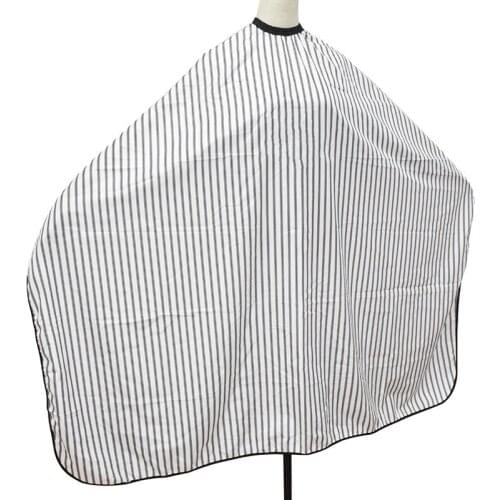 Adjustable Black and White Stripe High Quality Haircut Hairdressing Barber Cloth Waterproof Gown Hair Cutting/Barbers Cape